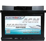 Premium AGM Batterie 80Ah 12V Marine Wohnwagen...