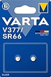 VARTA Batterien Knopfzellen V377/SR66, 2 Stück, Silver...