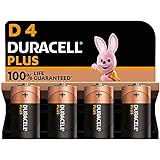 Duracell Plus D Batterien, LR20, 4 Stück, Alkaline...