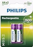 Philips Multi Life NiMH Akku AA Mignon 2600 mAh 2er...