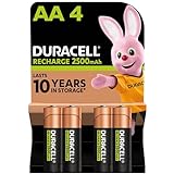Duracell Akku AA, wiederaufladbare Batterien AA, 4...