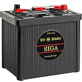 SIGA Oldtimer Batterie 6V 84Ah gefüllt geladen...