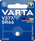 VARTA Batterien V377/SR66 Knopfzelle, 1 Stück, Silver...
