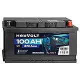 HeyVolt Autobatterie, lead acid, 12V 100Ah 870A/EN...