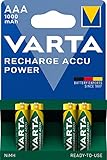 VARTA Batterien AAA, wiederaufladbar, 4 Stück,...