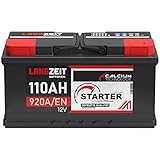 LANGZEIT Autobatterie 110AH 12V 920A/EN Starterbatterie...