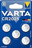 VARTA Batterien Knopfzellen CR2025, Lithium Coin, 3V,...