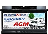 ElectronicX AGM Batterie 12V 100Ah -...