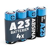 ABSINA 4X Batterie A23 für Garagentoröffner und...