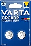 VARTA Batterien Knopfzelle CR2032, 2 Stück, Lithium...