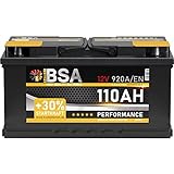 BSA Autobatterie 110Ah 12V 920A/EN ersetzt Batterie...
