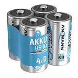 ANSMANN Mono D Akkus Typ 8500 1,2 Volt (4 Stück) -...