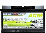 Electronicx Wohnwagen AGM Batterie 100Ah 12V - Mover...
