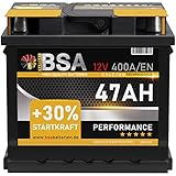 BSA Autobatterie 47AH 12V Batterie 400A/EN +30%...