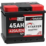 LANGZEIT Starter Serie 12V 44Ah - 105Ah Autobatterie...