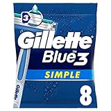 Gillette Blue3 Simple Einwegrasierer Männer, 8...