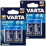 Varta Longlife Power Alkaline-Batterie, Typ Baby/C /...