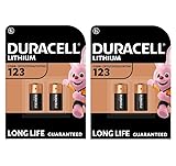 4 x Duracell 123 Lithium-Batterien (2 Blistercard a 2...