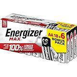 Energizer - MAX, 18+6 AA-Batterien, Lange Lebensdauer...