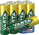VARTA Batterien AA, wiederaufladbar, 8 Stück, Recharge...