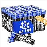Batterien AAA, 42 Stück Industrie Batterie 1,5V LR03,...