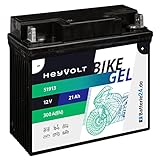 HeyVolt GEL Motorradbatterie 12V 21Ah 51913 R850 R1100...