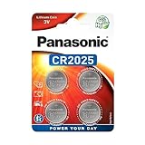 Panasonic CR2025 Lithium Knopfzelle, 3V, 4er Pack