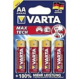 Varta 4706 Max Tech Mignon AA Batterie, 4 Stück