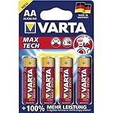 Varta 4706 Max Tech Mignon AA Batterie, 4 Stück