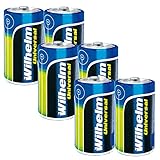 6 x Mono D Universal Wilhelm Alkaline Batterien LR20...