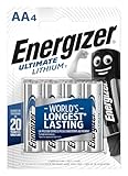 Energizer Batterien AA, Ultimate Lithium Batterie, 4...