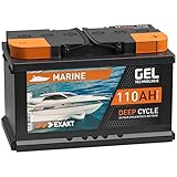 EXAKT GEL Batterie 12V 110Ah Bootsbatterie Marine...