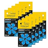 60x Intenso Energy Ultra Hörgeräte Batterie PR44 blau...