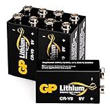 GP Lithium 9V Block Batterien Longlife, 9 Volt Lithium...