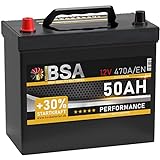 BSA ASIA Autobatterie 50Ah 12V 470A/EN ASIA Batterie...