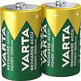 VARTA Batterien D Mono, wiederaufladbar, 2 Stück,...