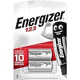 Energizer CR123 Batterien, Lithium Knopfzelle, 2 Stück