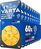 VARTA Hörgerätebatterien Typ 10 gelb, Batterien 60...