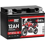 LANGZEIT YTZ14-S Motorradbatterie GEL 12V 12Ah 270A/EN...