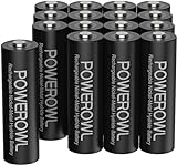 POWEROWL Akku AA 2800mAh AA Akku Wiederaufladbare 16...