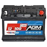 BIG AGM Batterie 100Ah C100 12V Solarbatterie...