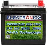 Electronicx Premium Rasentraktor Batterie 12V 30Ah...