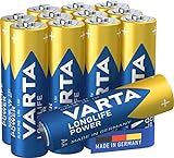 VARTA Batterien AA, 12 Stück, Longlife Power,...