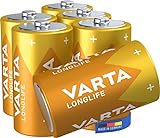 VARTA Batterien D Mono, 6 Stück, Longlife, Alkaline,...