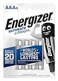 Energizer AAA Batterien, Ultimate Lithium Batterie, 4...