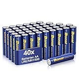 BONAI Longlife Alkaline Batterien AA (40 Stück) 1,5V...