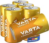 VARTA Batterien C Baby, 6 Stück, Longlife, Alkaline,...