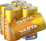 VARTA Batterien C Baby, 6 Stück, Longlife, Alkaline,...