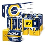 Allmax 9V Maximum Power Alkaline-Batterien (6 Stück) -...