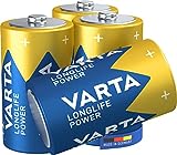 VARTA Batterien D Mono, 4 Stück, Longlife Power,...